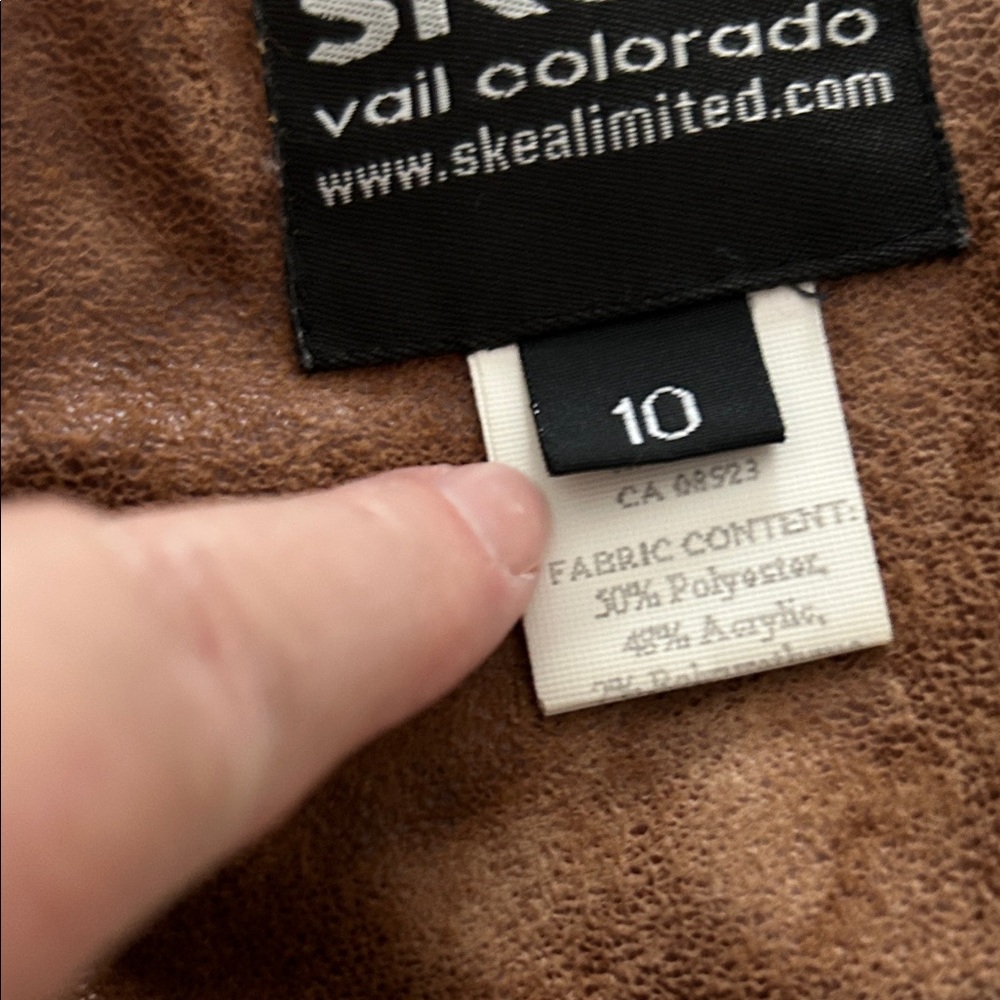 Women's Brown Shearling Ski Jacket - image 11